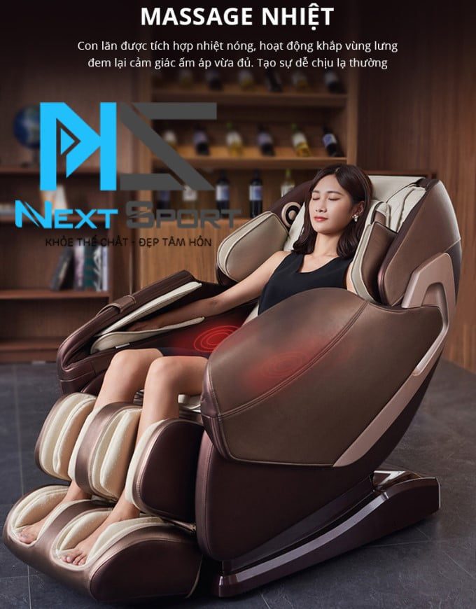 Ghế massage trị liệu bằng nhiệt với công nghệ cao