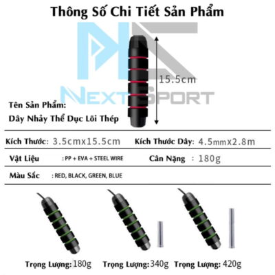 Dây nhảy tập thể dục DN60 bền đẹp, giá rẻ nhất