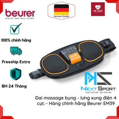 Đai massage tập cơ bụng và lưng Beurer EM39 – Đai xung điện 4 cực