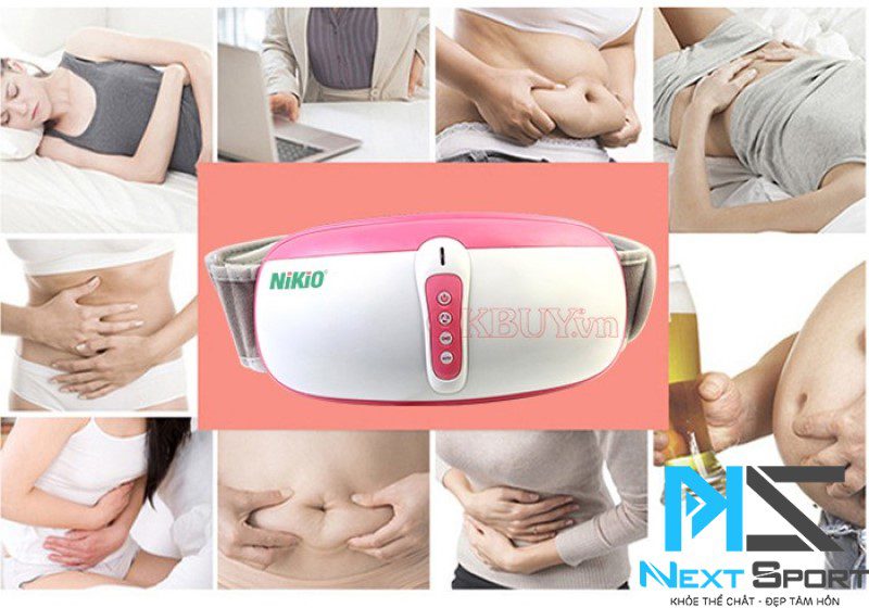 Máy massage bụng Nikio NK-169 ngoài giảm mỡ thừa và mát xa thư giãn, đai mát xa này giúp cải thiện và tiêu hóa tốt
