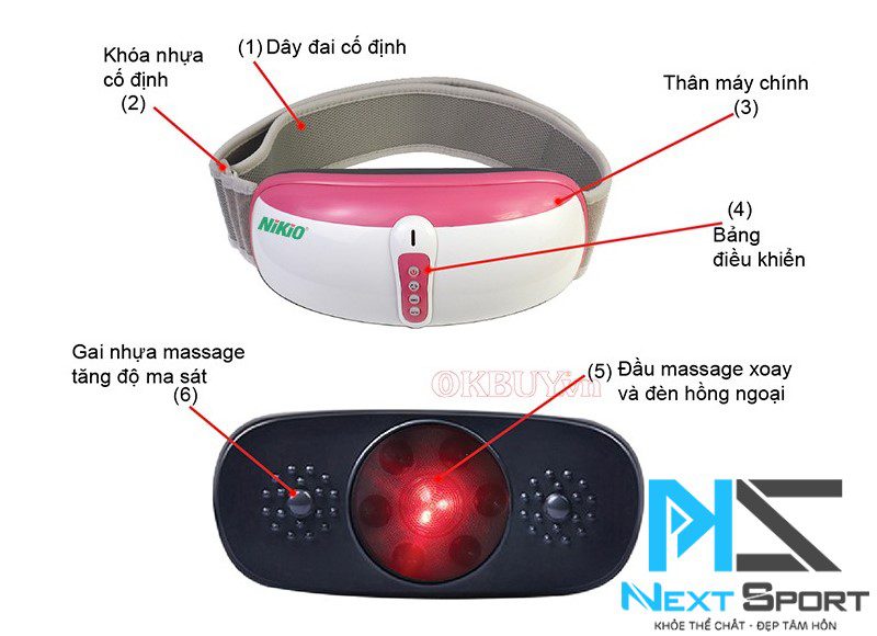 Máy massage bụng Nikio NK-169 tích hợp 2 cơ chế vận hành là Tùy chỉnh và auto.